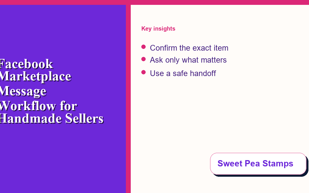 How Handmade Sellers Handle Facebook Marketplace Messages Safely